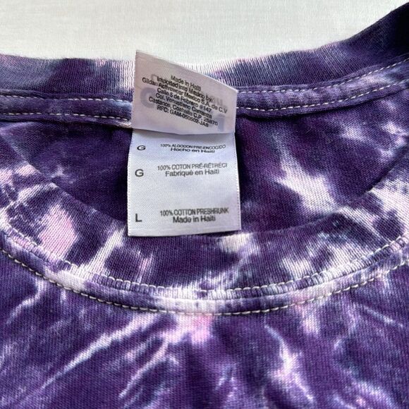 Gildan Rainbow tie dye shirt 100% cotton large - Picture 7 of 8